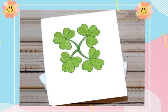 Clover Leaf Embroidery Design