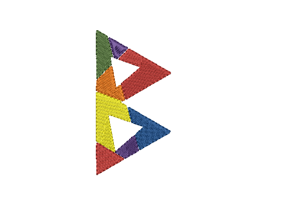 Diagonous B: Bold and Versatile Embroidery Design