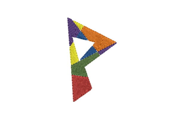 Diagonous P: A Bold Embroidery Design