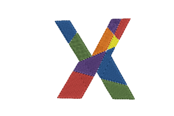 Diagonous X: A Bold Embroidery Design