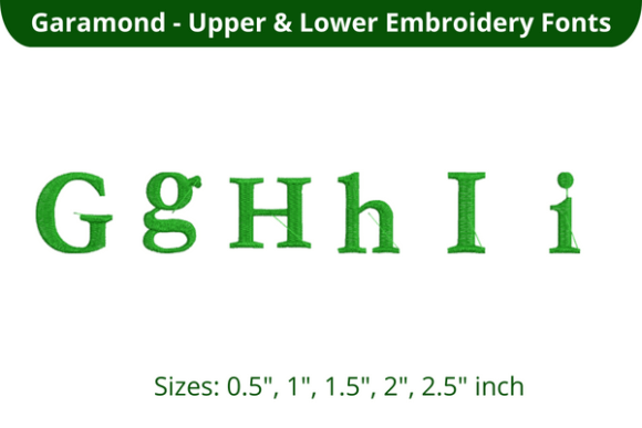 Garamond Font GHI for Personalized Gifts