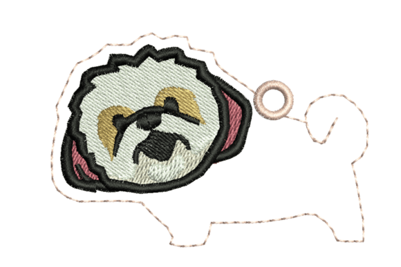 Shih-tzu Tag Name Embroidery