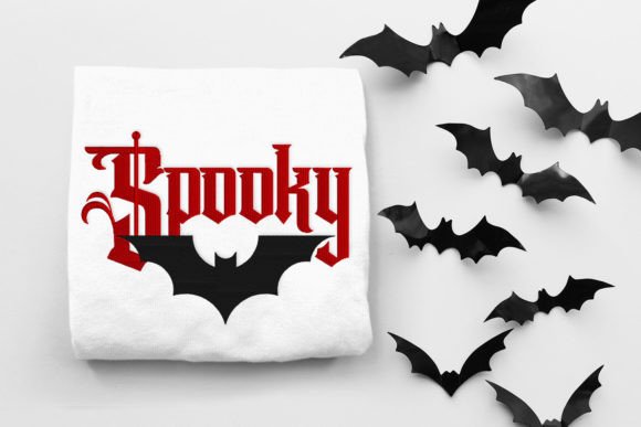 Spooky Bat Embroidery Design