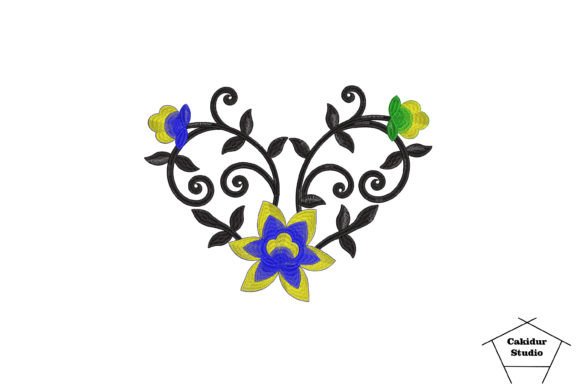 Yellow Blue Flowers Embroidery Review
